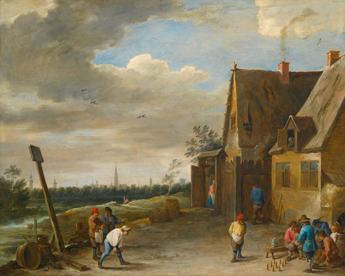 peasants playing nine pins